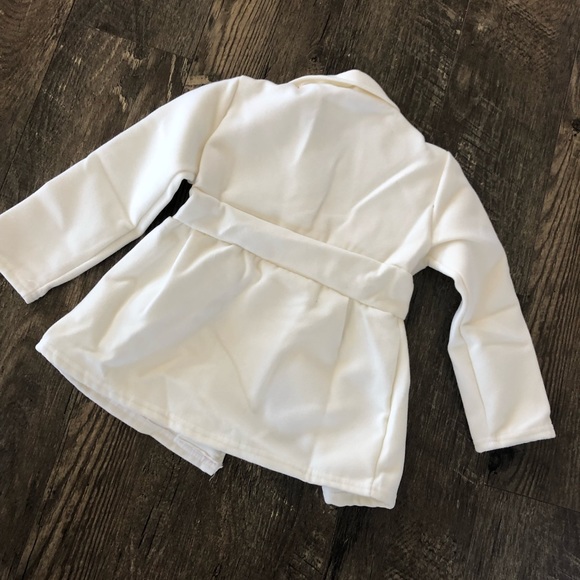 NWOT Boutique 4T Ivory Pea Coat - Picture 2 of 4